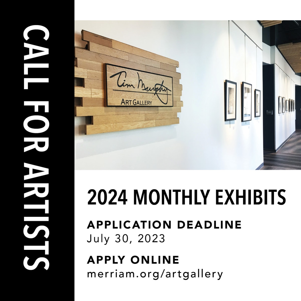 Call for Artists - monthly exhibits