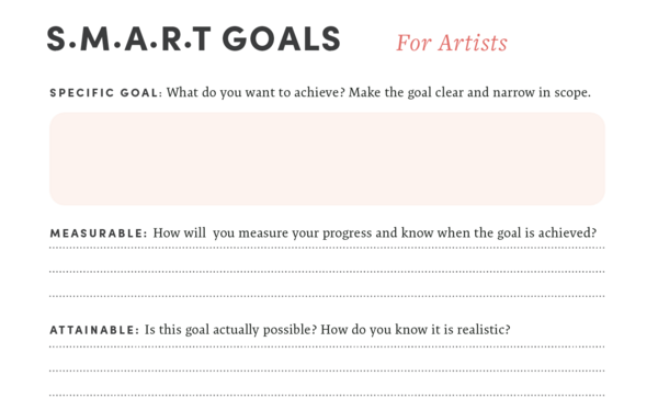 Making SMART Goals for Your Art Business | Free Download